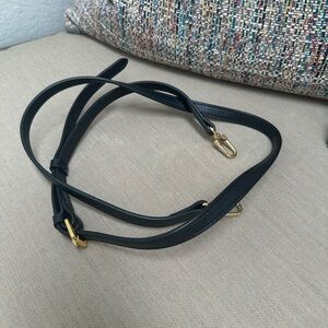 Black Leather Strap with Gold Accents